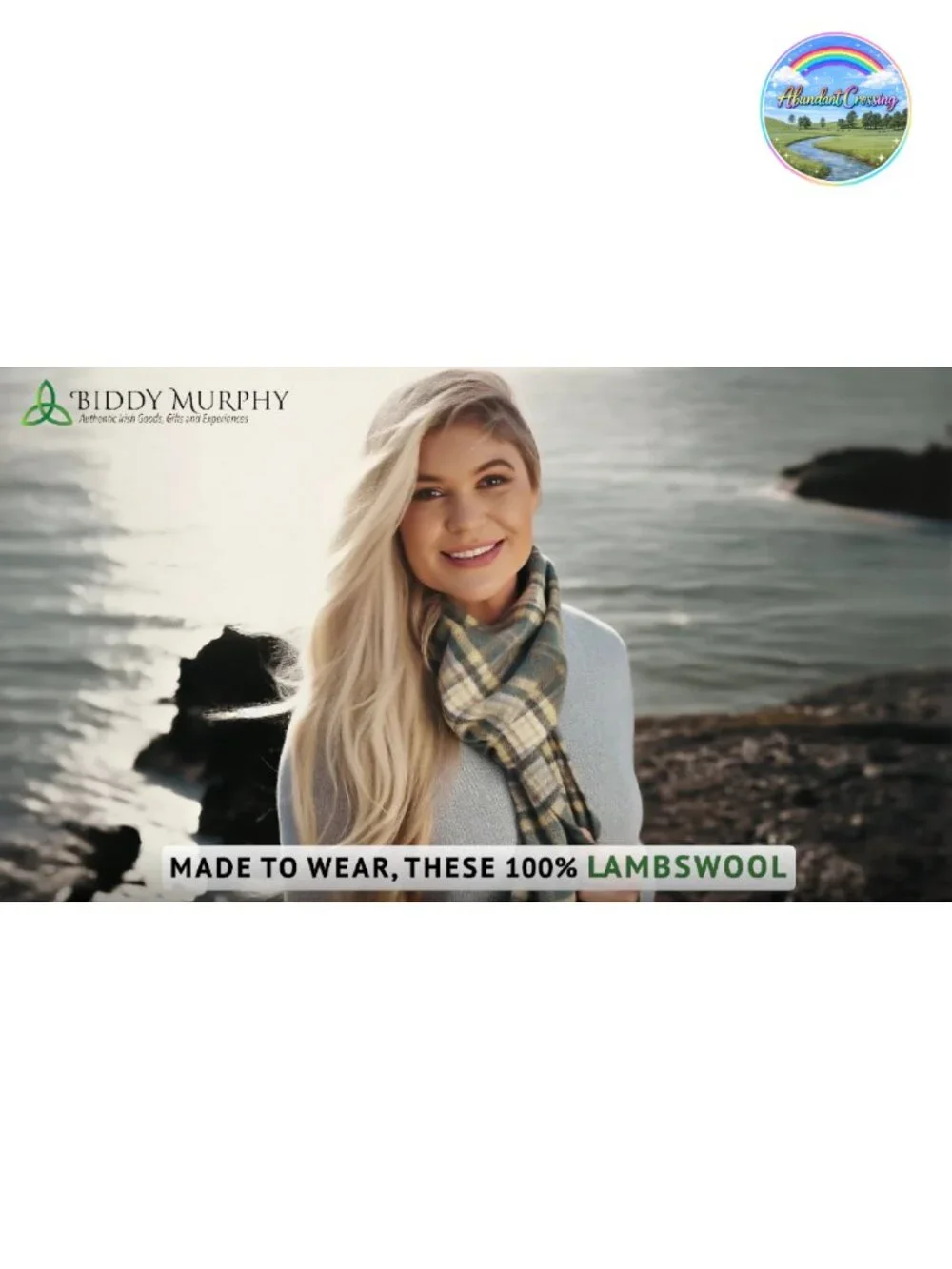 100% Irish Lambswool Scarf - Celtic Tartan Winter Neck Warmer